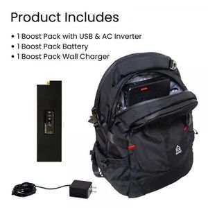 NWT Boost Pack Smart Bag, travel backpack integrated power AC ports, 4 USB ports